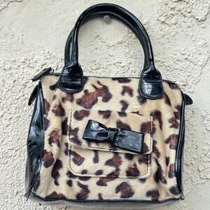 Y2k Black Cheetah Print Hand Bag